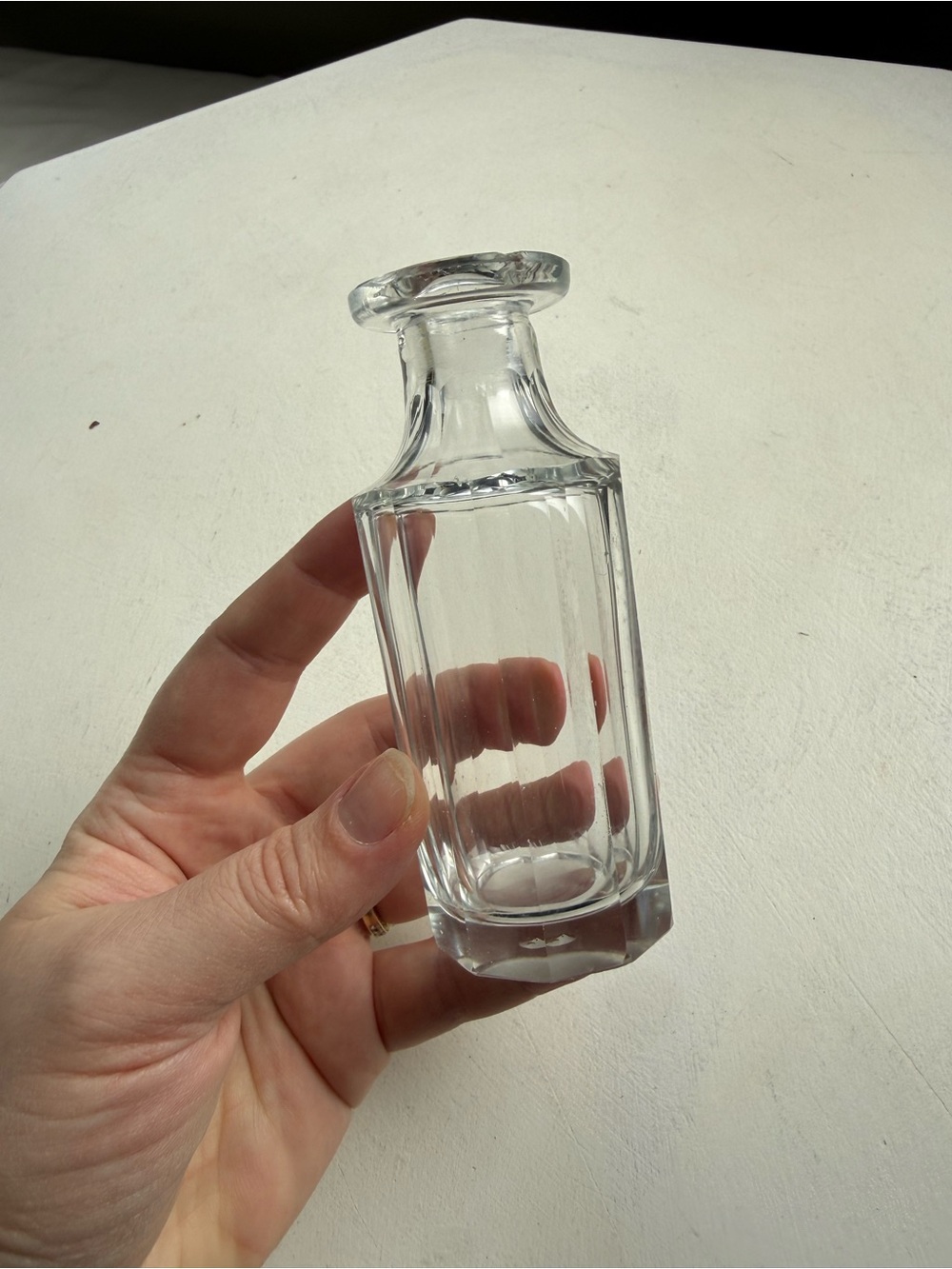 Antique glass bottle vase
